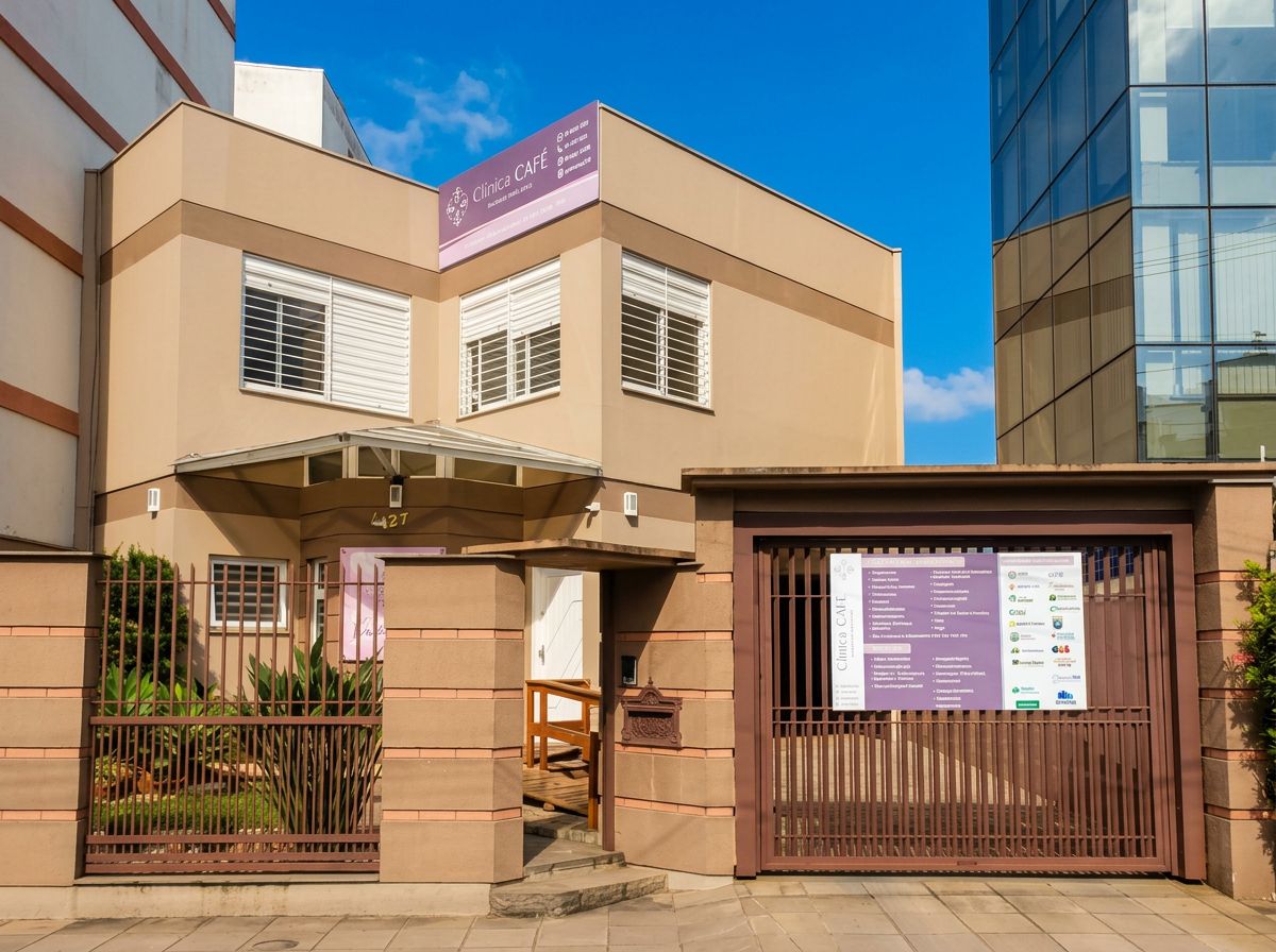 Recepção acolhedora da Clínica C.A.F.E. em Esteio